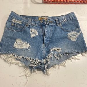 Denim shorts